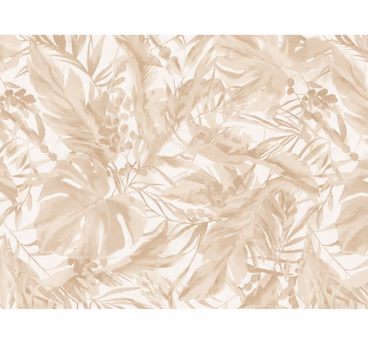 Landscape wallpaper with palm motif pattern - TenStickers