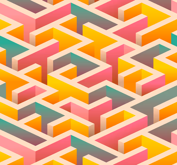 Geometric wallpaper geometric interlock - TenStickers