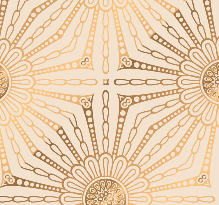 Radiant Sunburst ornamental wallpaper - TenStickers