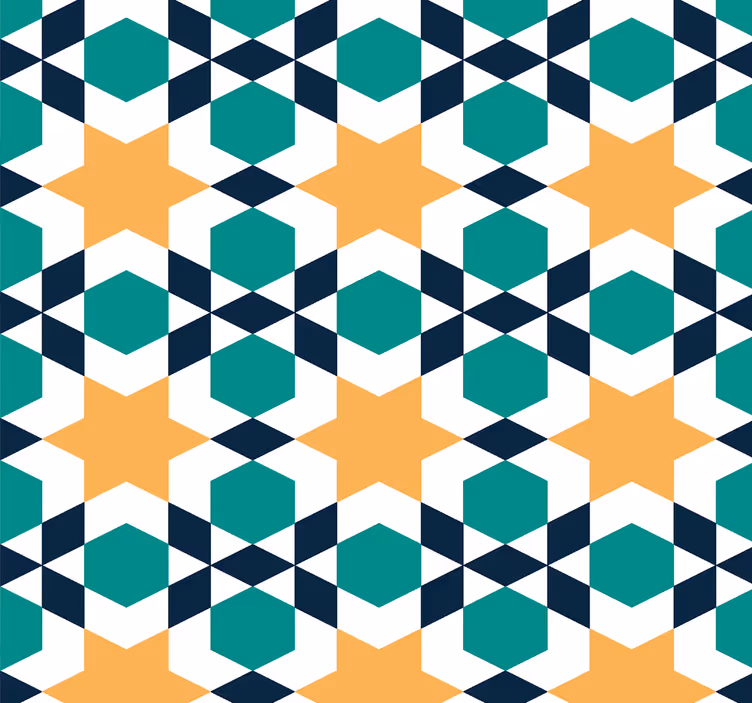 Tile Wallpaper morrocan ornaments star - TenStickers