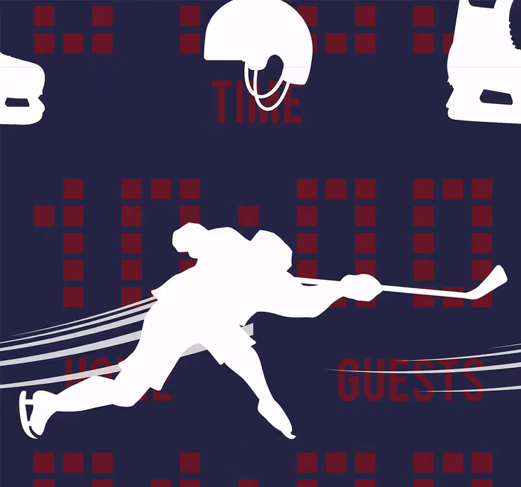 Hockey player Teenage Bedroom Wallpaper - TenStickers