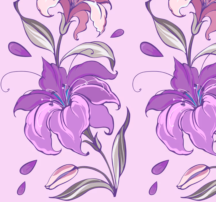 Elegant Floral Design flower wallpaper - TenStickers
