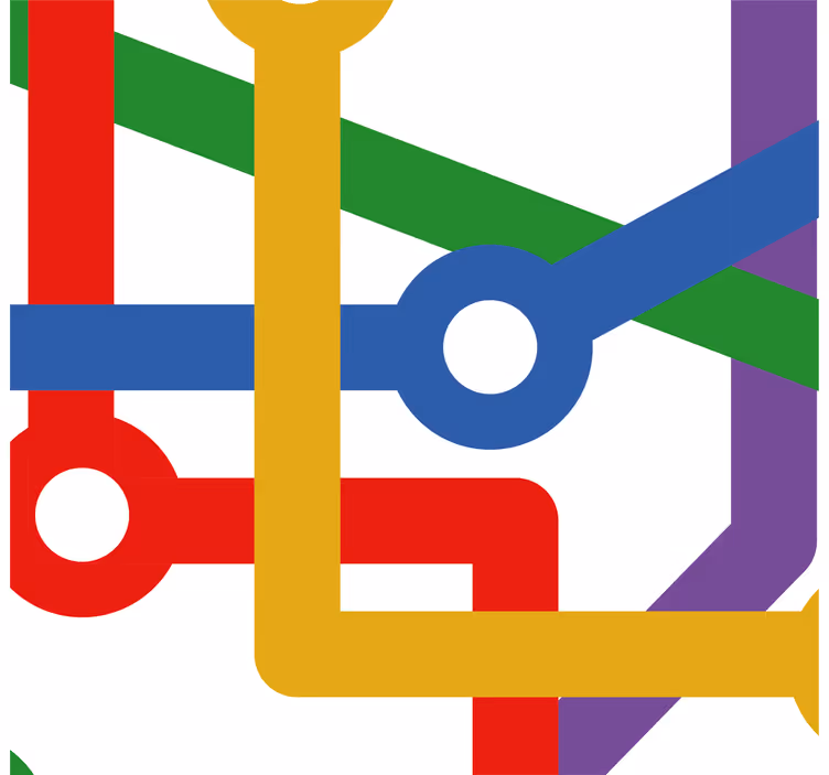 Subway map Abstract Wallpaper - TenStickers