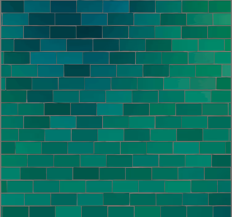 Emerald Mosaic Surface texture pattern wallpaper - TenStickers