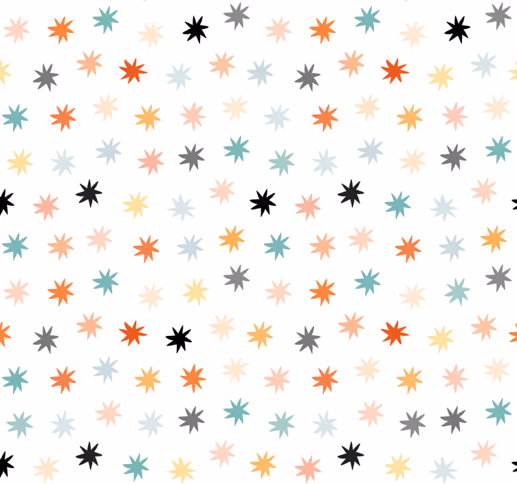 Crowned star pattern wallpaper - TenStickers