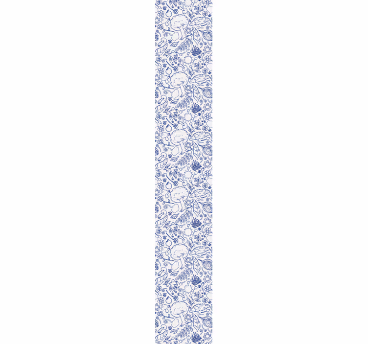 Floral Tile Pattern living room wallpaper - TenStickers