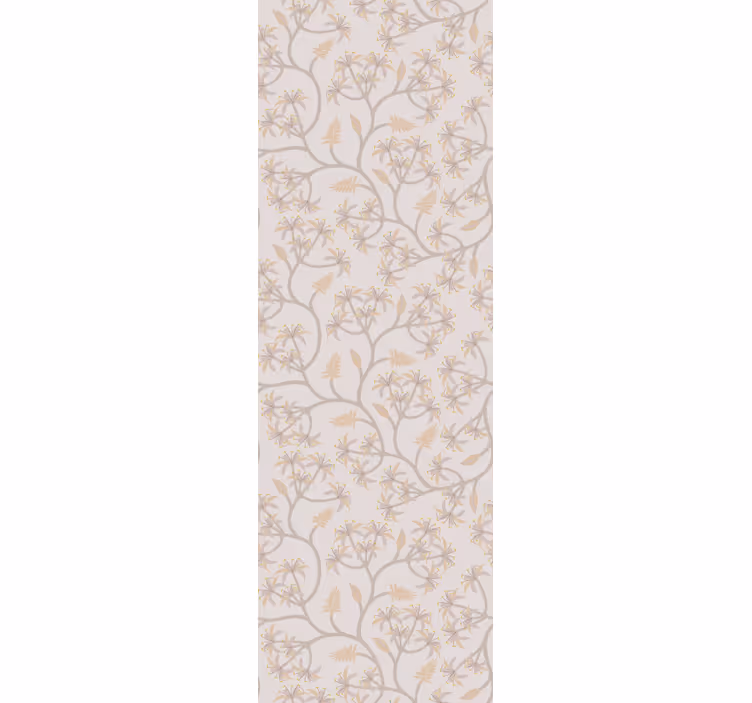 Graceful Blooming Elements floral ornament wallpaper - TenStickers