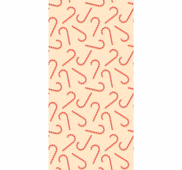 Candy canes Christmas wallpaper - TenStickers