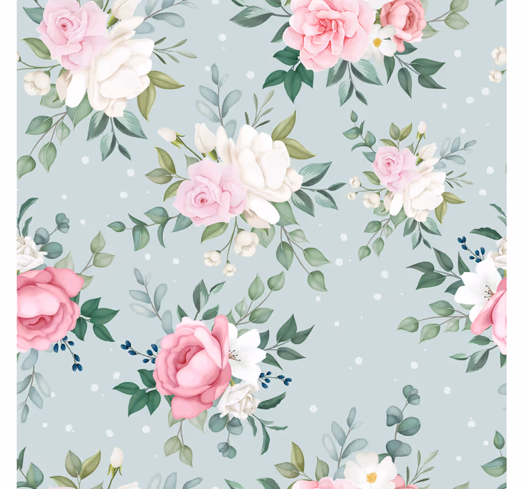 Floral Vintage flower wallpaper - TenStickers