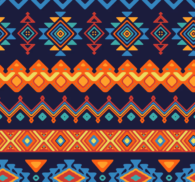 African tribal themed fabric art wallpaper - TenStickers