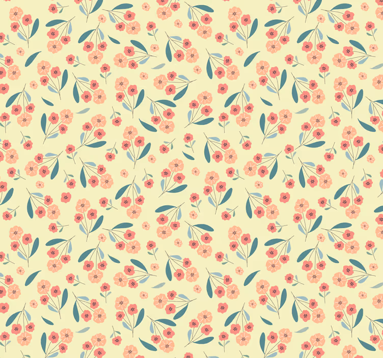 Floral Simplicity flower wallpaper - TenStickers