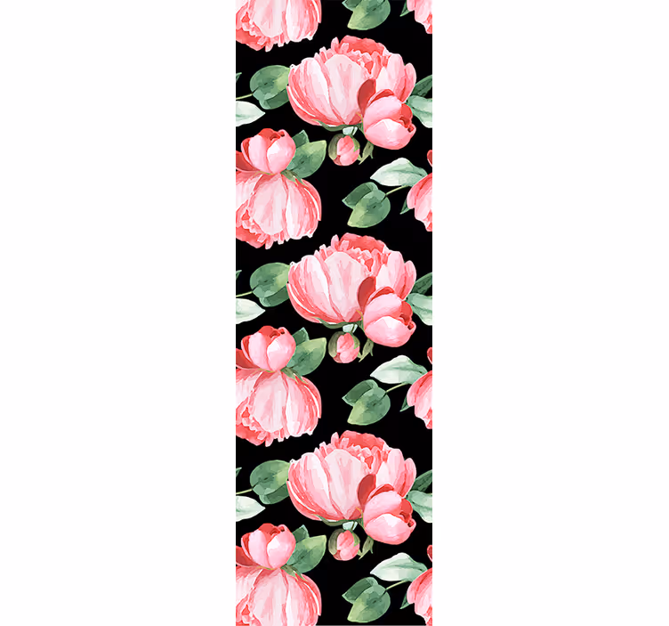 Blooming Peonies flower wallpaper - TenStickers