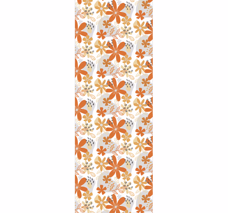 Floral Pattern Play flower wallpaper - TenStickers