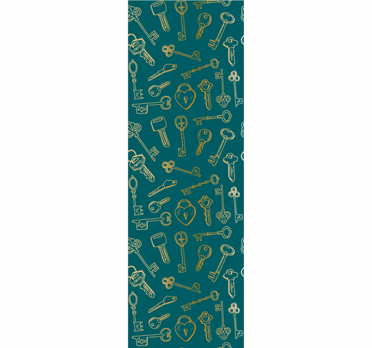 Vintage Key Patterns ornamental wallpaper - TenStickers