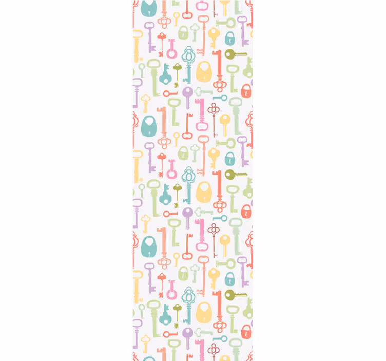 Key Pattern Motif teenager wallpaper - TenStickers