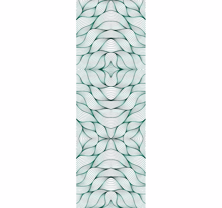 Leaf wallpaper with geometric design - TenStickers