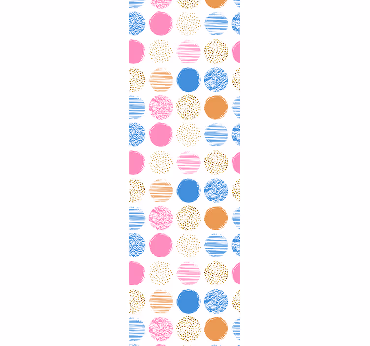 Patterned Circle Array polka dots wallpaper - TenStickers