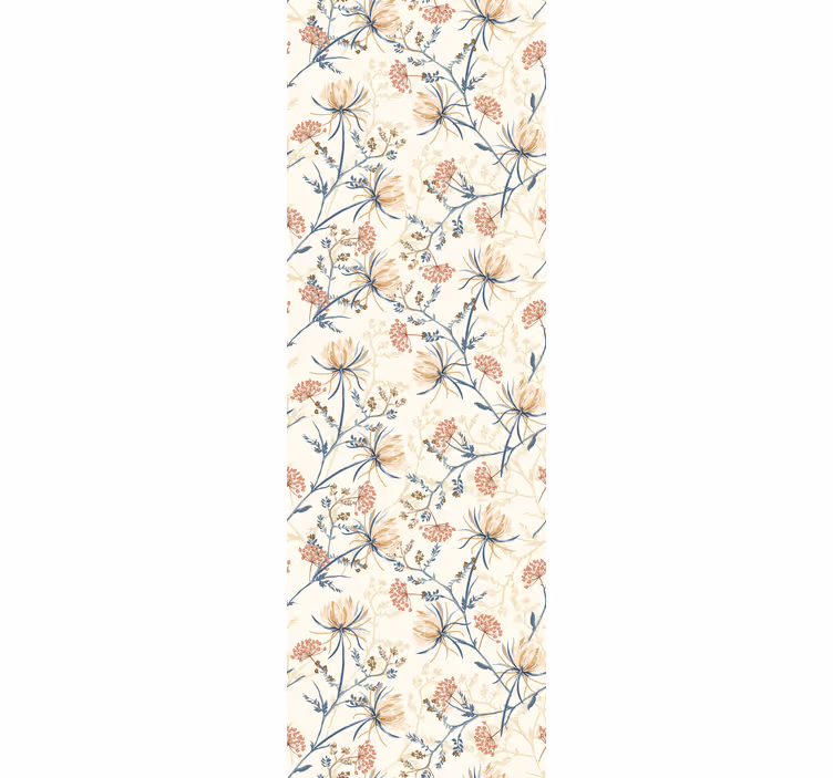 Vintage Flower Print Wedding Wallpaper - TenStickers