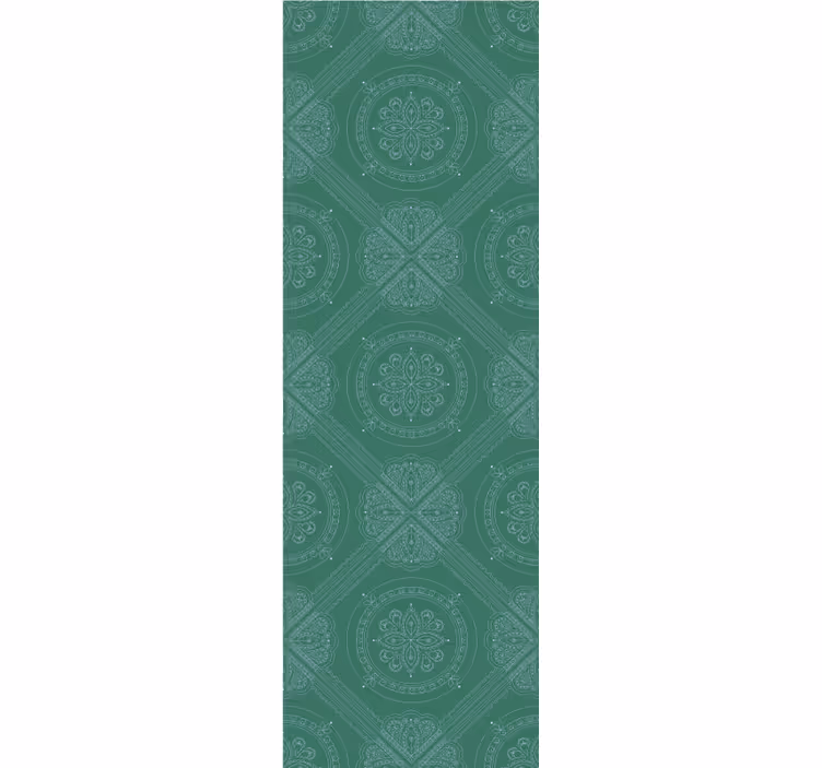 Green paisley ornament tile wallpaper - TenStickers