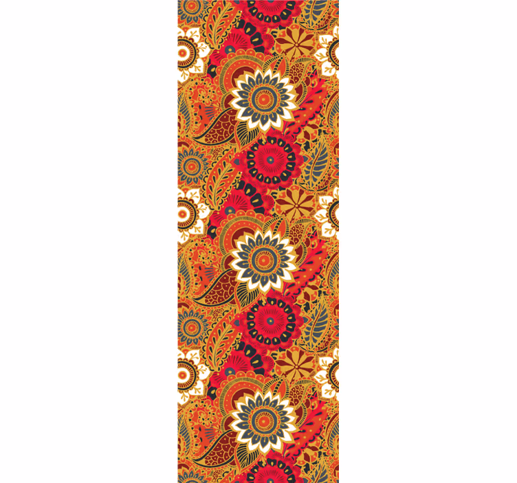 Floral Indian ornament flowery wallpaper - TenStickers