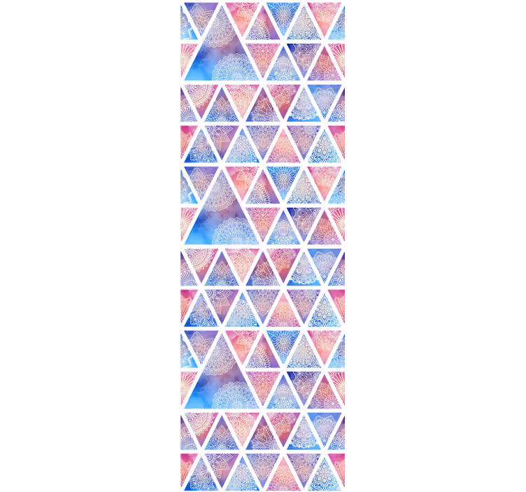 Colorful triangles Wallpaper - TenStickers