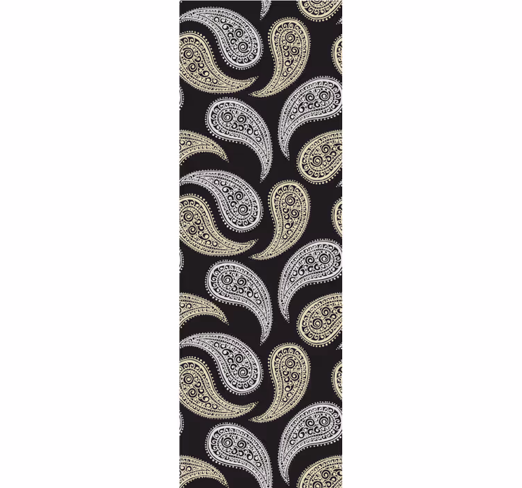 Black Bohemian print Flowery wallpaper - TenStickers