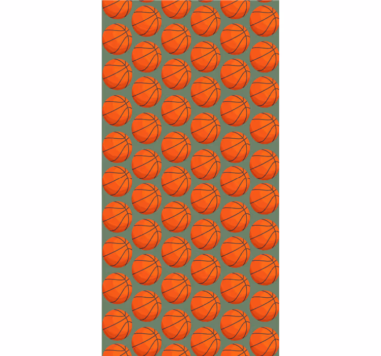 Green basketball background Childrens Wallpaper - TenStickers