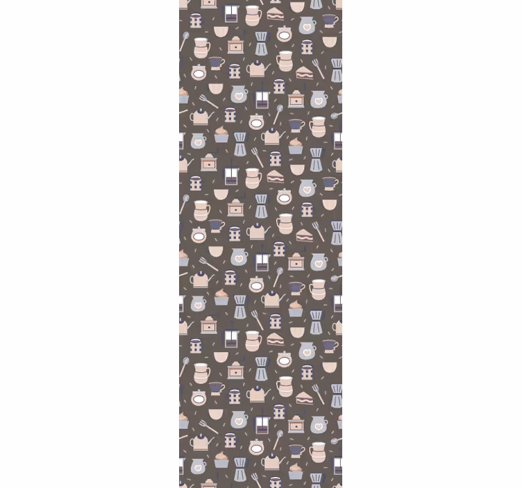 Café Motif Design kitchen wallpaper - TenStickers