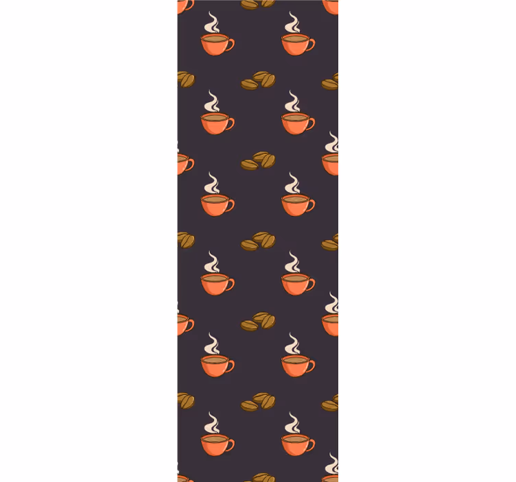 Coffee beans and mug kitchen wallpaper - TenStickers