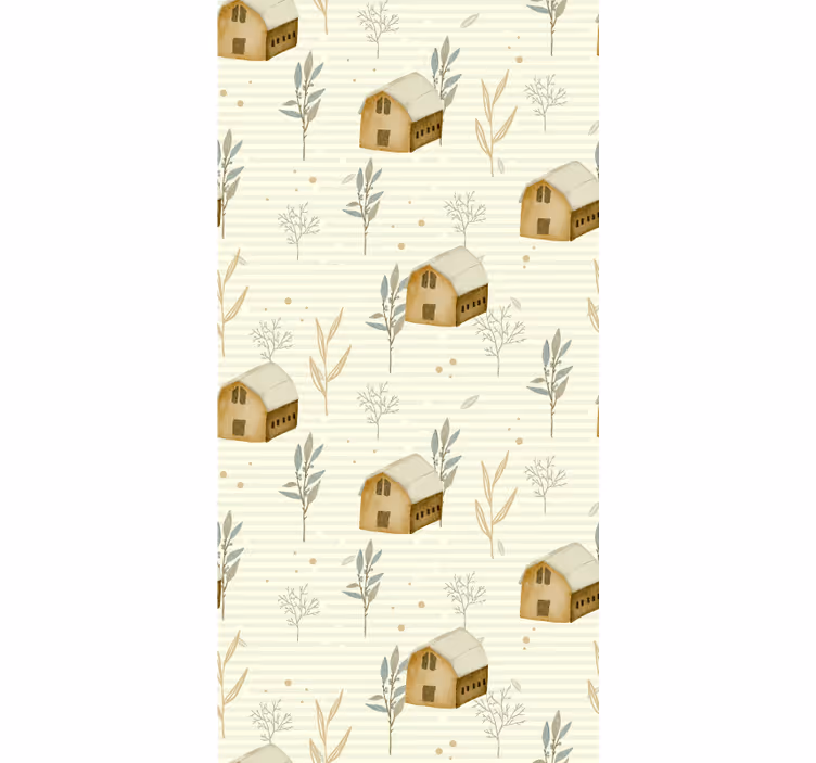 Rustic Cabin Charm scandinavian wallpaper - TenStickers