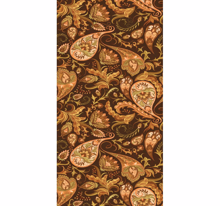 Ornate Botanical Motifs floral ornament wallpaper - TenStickers