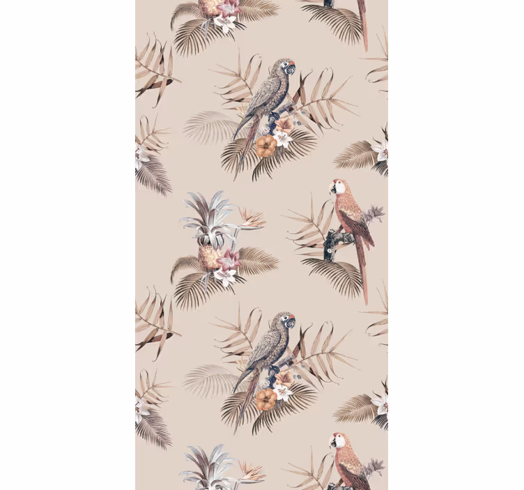 Tropical Parrot Elegance parrots wallpaper - TenStickers