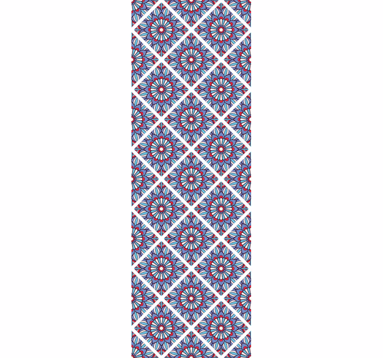 Geometric Botanical Grace floral ornament wallpaper - TenStickers