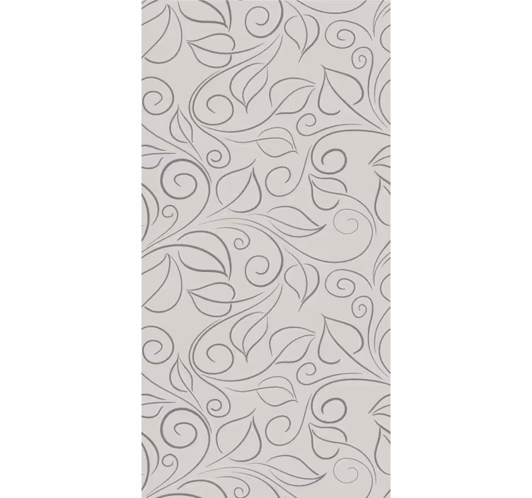 Ornamental Foliage leaf wallpaper - TenStickers