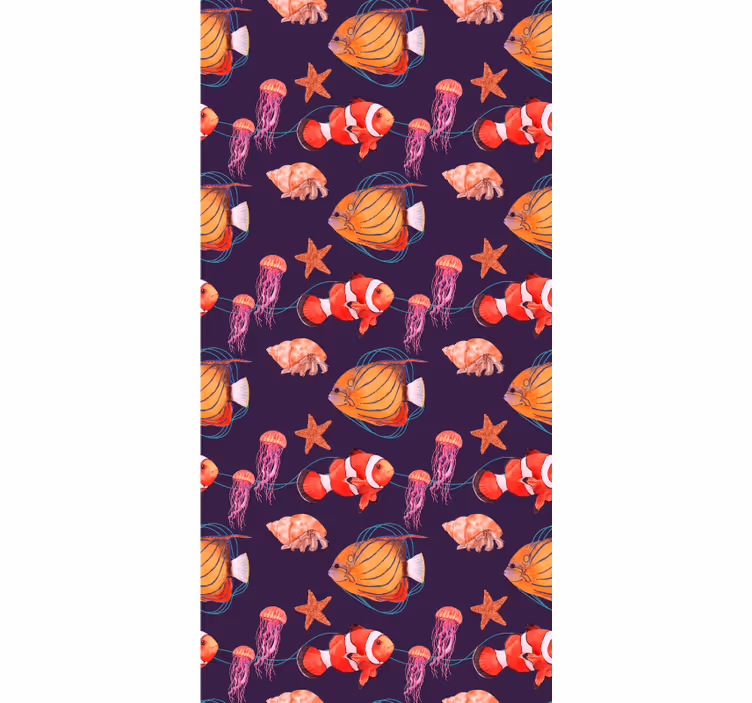 Aquatic Life Ensemble fish wallpaper - TenStickers