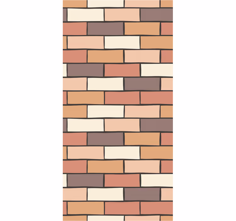Vintage brown brick pattern Wallpaper - TenStickers