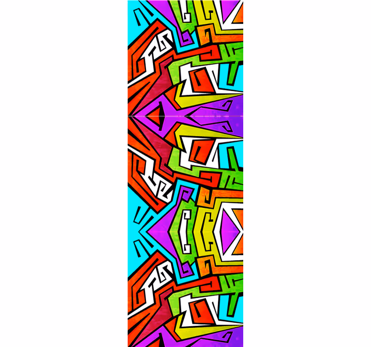 Teenager wallpaper geometric vibrance - TenStickers