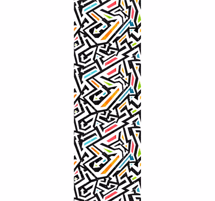 Teenager wallpaper geometric chaos design - TenStickers
