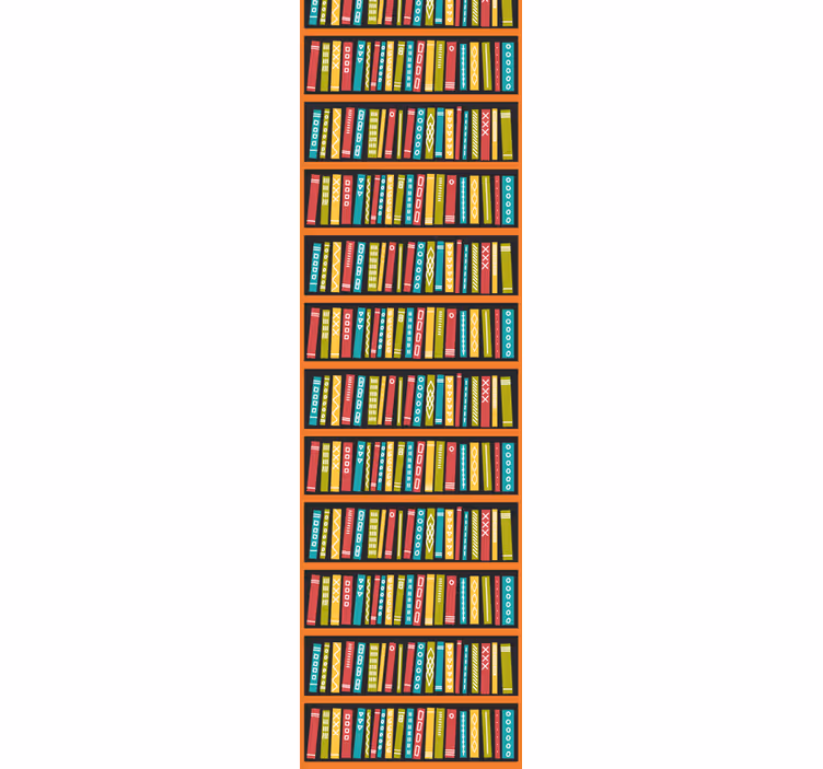 Library Bookshelf letter wallpaper - TenStickers