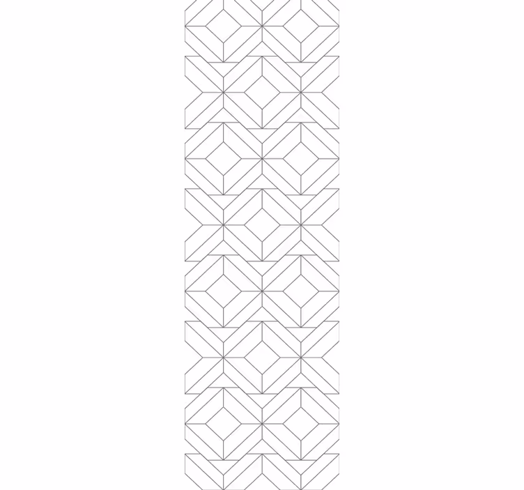 Geometric white pattern home office wallpaper - TenStickers