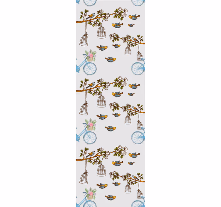 Bicycle Bird Design birds wallpaper - TenStickers