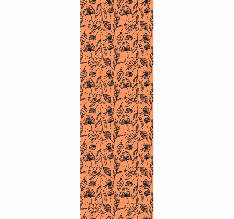 Floral Patterned Interior flower wallpaper - TenStickers