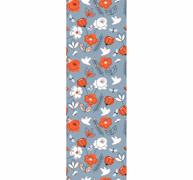 Floral Pattern Detail flower wallpaper - TenStickers