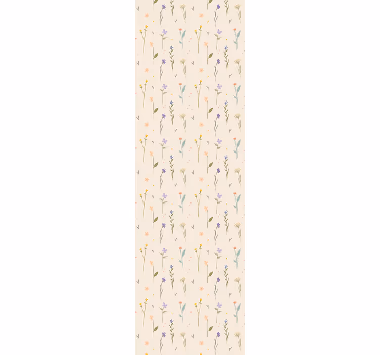 Fresh minimalist style floral wallpaper - TenStickers