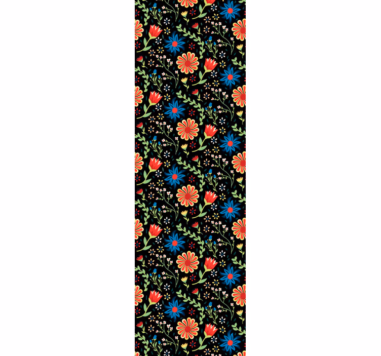 Floral Patterned Accent flower wallpaper - TenStickers