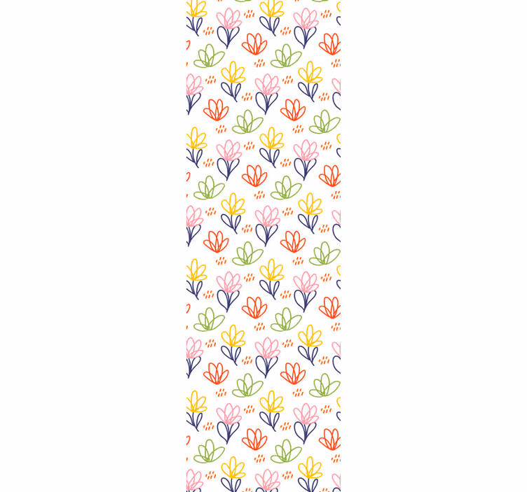 Floral Doodle Pattern flower wallpaper - TenStickers