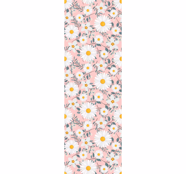Daisy Bloom Pattern flower wallpaper - TenStickers
