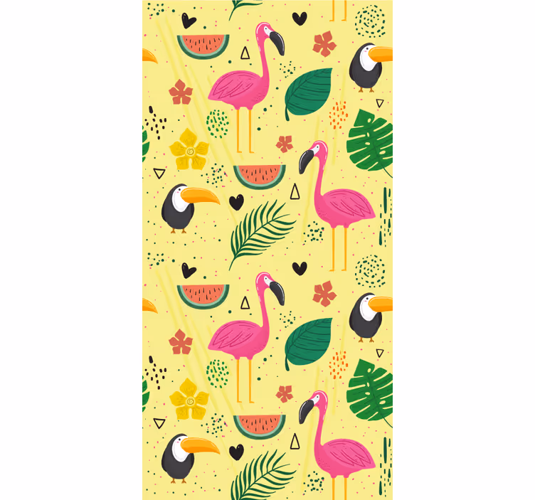 Tropical Bird Motifs birds wallpaper - TenStickers