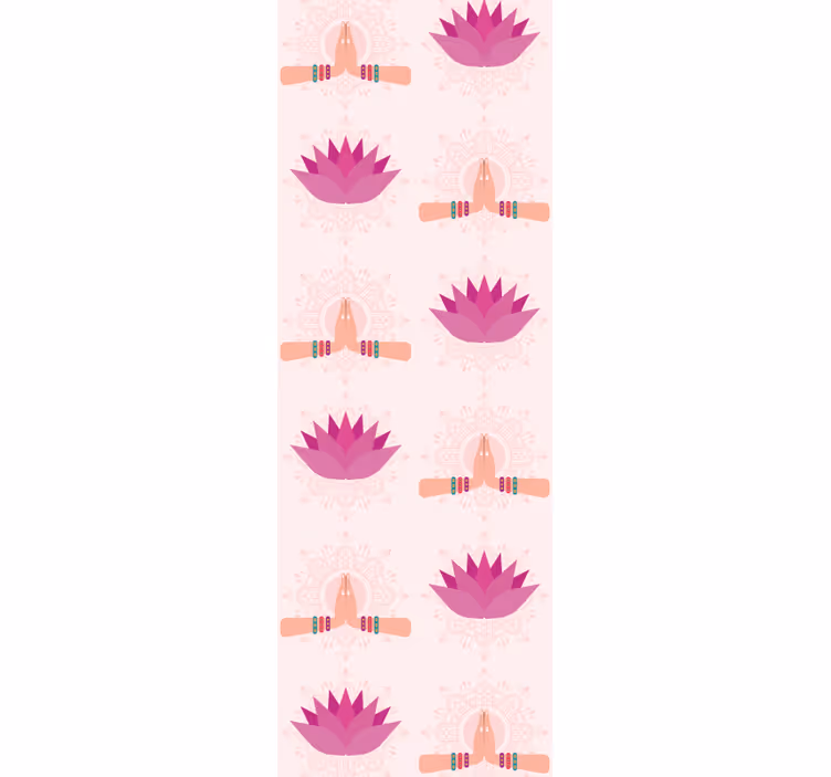 Namaste lotus modern wallpaper - TenStickers