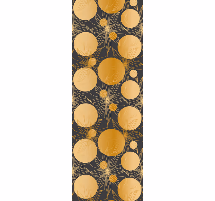 Lotus flower and circles flower wallpaper - TenStickers